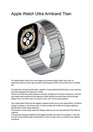 Apple Watch Ultra Armband Titan