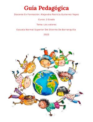 Guia Pedagogica Los Valores