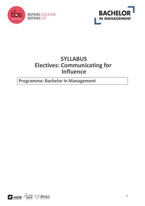 BCN - Communicating For Influence