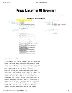 Karim Tabbou WikiLeaks Cables