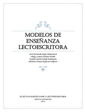 Cartilla Métodos de enseñanza Lectoescritora