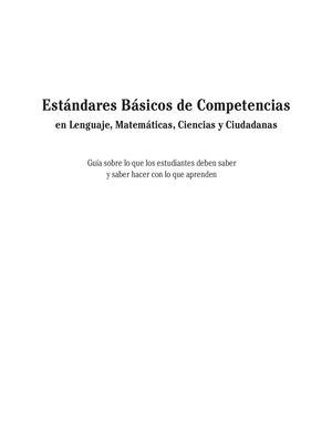 Estandares Basicos De Matematica