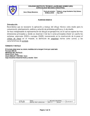Trabajos Dibujo Especializado Grado 8
