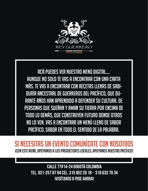 Nuestro Menú Rey Guerrero