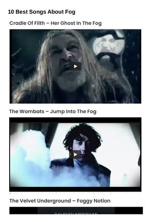 10 Best Songs About Fog