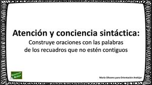 Conciencia Sintáctica