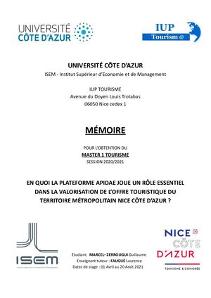 Marcel Guillaume M1 Mémoire