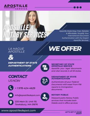Power Of Attorney Apostille Service In Massachusetts