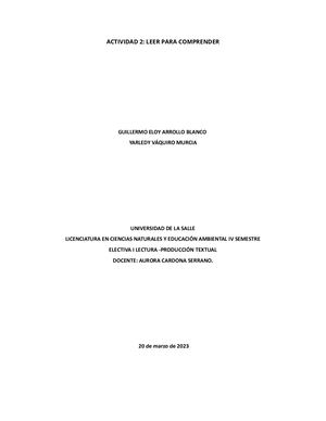 Actividad 2 De Lectura