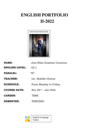 Students' Portfolio Jose Elias Guaman