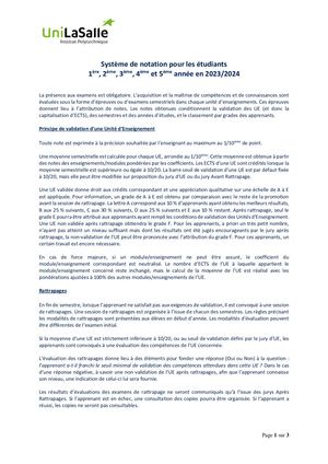 Système De Notation Grading System International Students 2023 2024