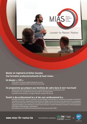 Master En Ingénierie Et Action Sociales Mias Louvain La Neuve Et Namur Helha Henallux