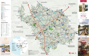 Carte Touristique Carte randonnées 2023 Vendée Bocage