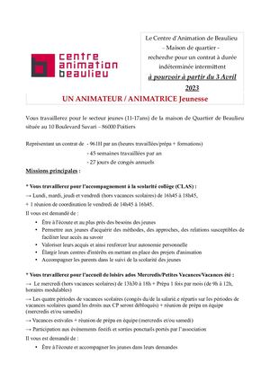 Offre D'emploi CDII 2023
