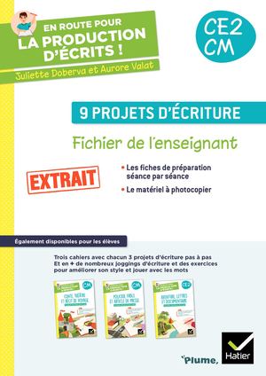 En route pour la production d'écrits - Extrait Fichier photocopiable CE2 CM