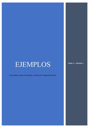 Ejemplos Concavidad puntos de inflexión, criterio de la segunda derivada.