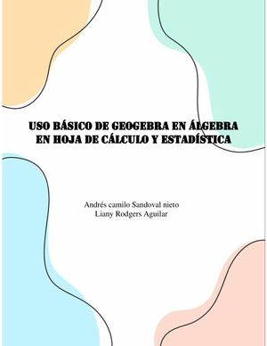 Uso básico de geogebra en hoja de cálculo y estadística