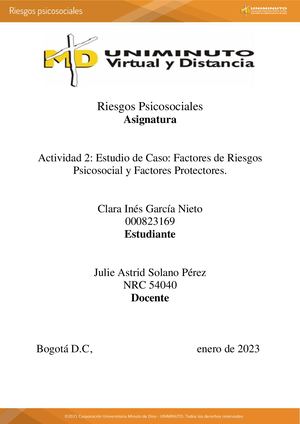 Actividad 2 Riesgos Psicologicos