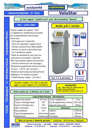 Fiche Produit VOLUSTAR