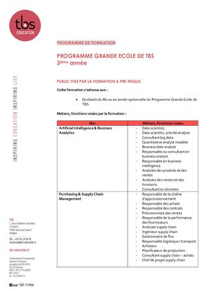 Programme Entreprise  PGE M2 en alternance - Rythme 3