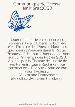 Communiqué De Presse Promesse Www Laura Rucinska Artiste Net
