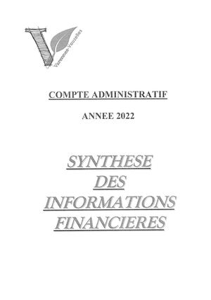 CA 2022 - Fichier 3 Note Synthétique Informations Fin