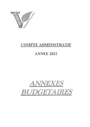 CA 2022 - Fichier 2 Annexes Budgétaires