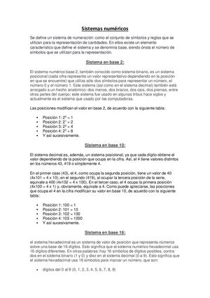 Sistemas numéricos