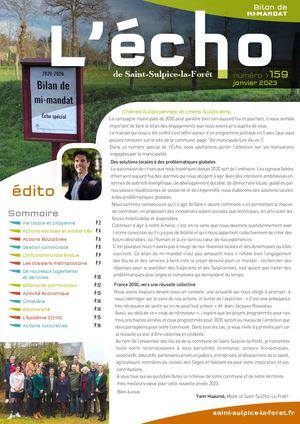 L'Écho de St-Sulpice N°159 Janvier 2023 Spécial Mi-Mandat