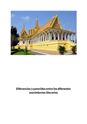 Diferencias Y Parecidos Entre Los Diferentes Movimientos Literarios