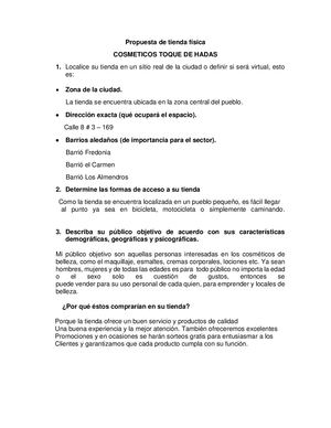 Propuesta De Tienda Física