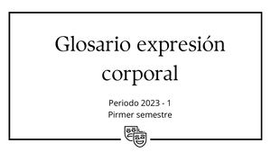 Glosario Expresión Corporal