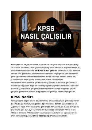 KPSS Nasıl Çalışılır?