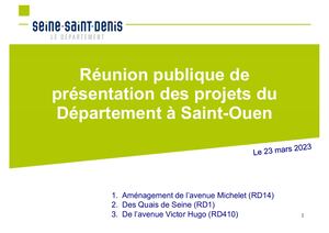 Réunion publique de présentation des projets du département à Saint-Ouen