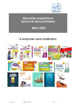 Nouveautés Mars 2023