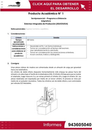 Producto Académico N° 1 Sistemas Integrados De Producción