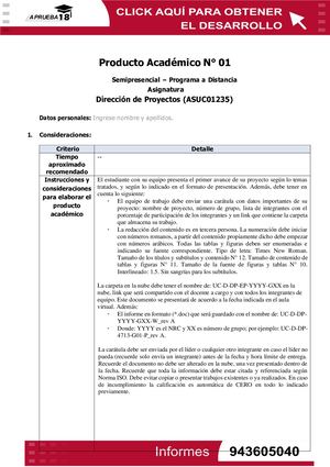 Uc D Dp Producto Académico Dirección de Proyectos