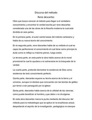 Discurso Del Método