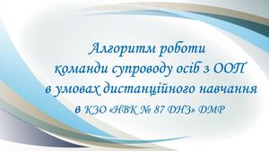 Алгоритм роботи команди супроводу з ООП в НВК 87