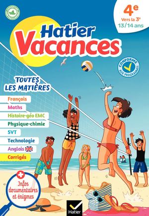 Cahier de vacances 2024 de la 4e vers la 3e