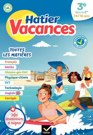 Cahier de vacances 2024 de la 3e à la 2de