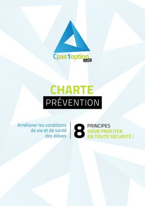 Charte de prévention Cpas1option