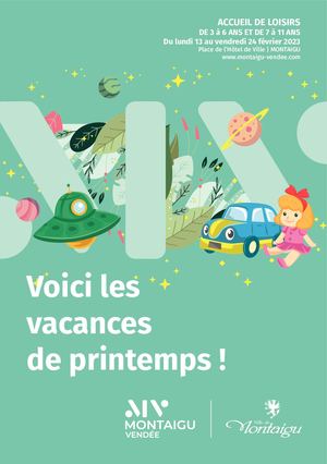 Programme vacances de printemps 2023 - Accueil de loisirs Montaigu