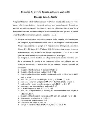 Elementos Del Proyecto De Jesús