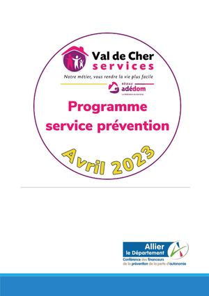 Programme service prévention Avril 2023