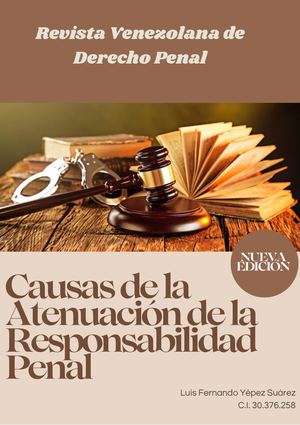 Causas De La Atenuación De La Responsabilidad Penal