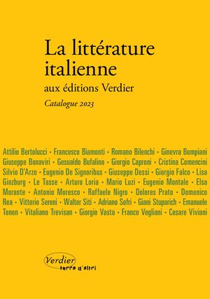 La littérature italienne aux éditions Verdier, catalogue 2023