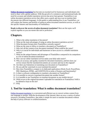 Transla Docs Your Ideal Solution For Accurate And Reliable Online Document Translation Edited