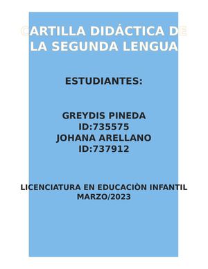 CARTILLA DIDÀCTICA DE LA SEGUNDA LENGUA