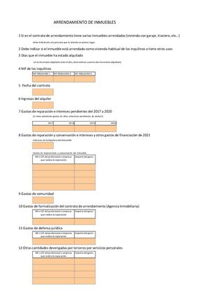Hoja De Toma De Datos Arrendamiento